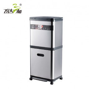 TG3340 五金雙層三分類(lèi)垃圾桶15L+15L